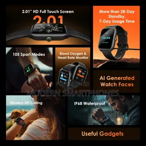 Oraimo Watch 5 Lite 2.01" Hd Ip68 Smart Watch