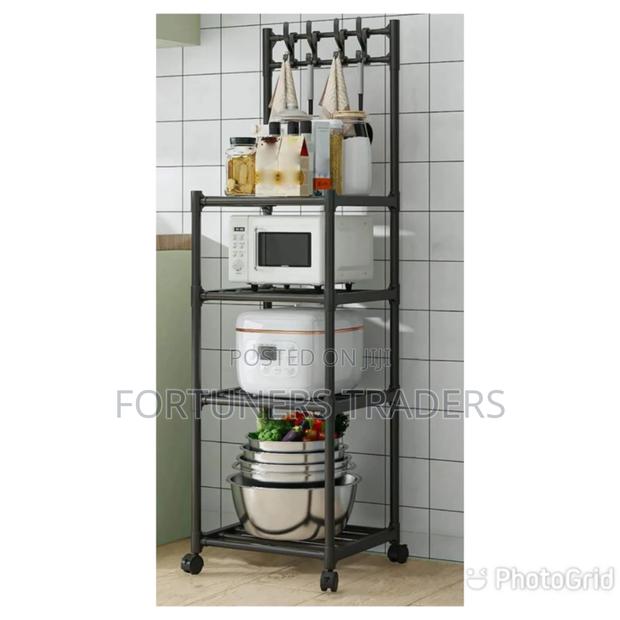4 Tier Multipurpose Rack With Hooks