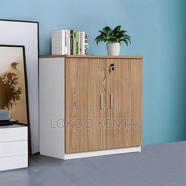 Office Cabinet: Half Office Storage Wooden Cabinet