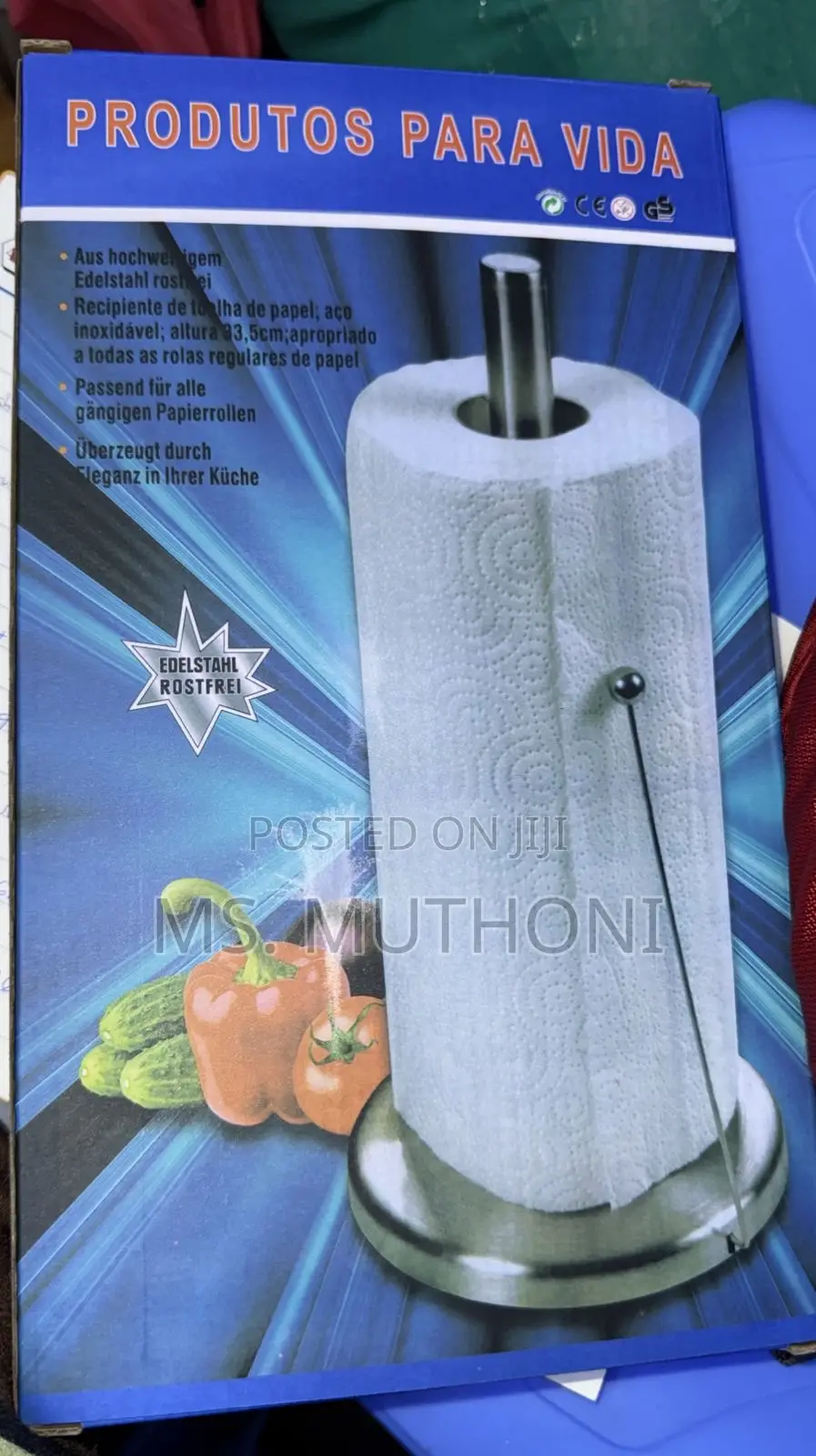 Stainless Steel Rustfree Paper Towel Holder \