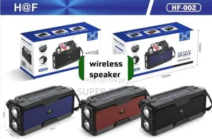 H at F Hf-002 Bluetooth Rechargeable Speaker Fm Usb Aux Torch