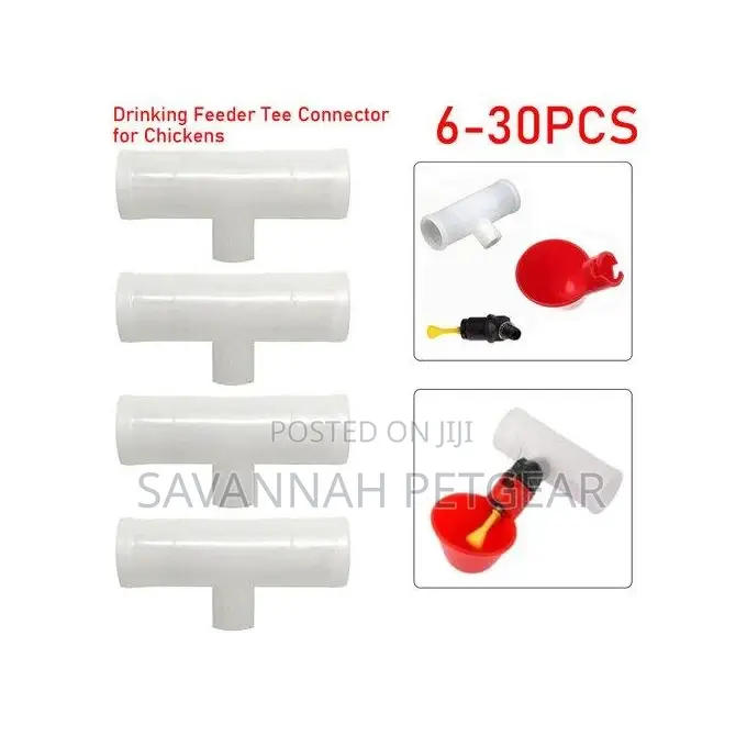 PVC Tee Fittings for Chicken Water Drinker Cups - 20/25mm