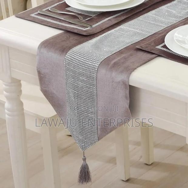 13pc Beige Flannel Table Set