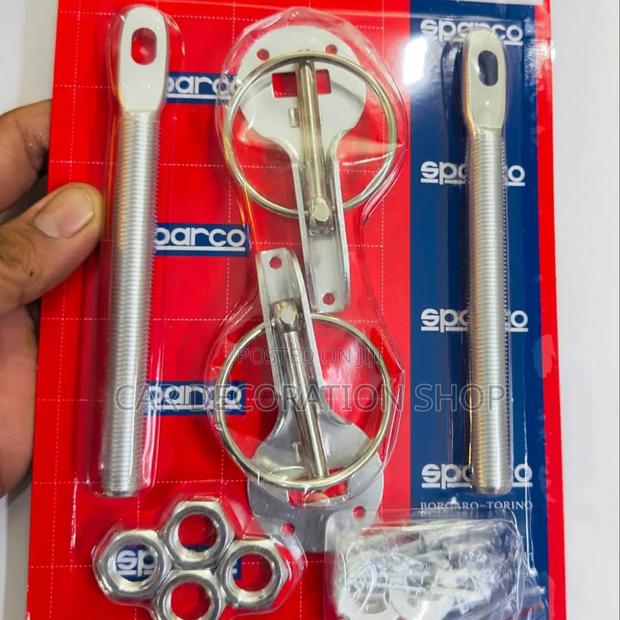 Silver Universal Bonnet Safety Pin Lock - thumbnail 2