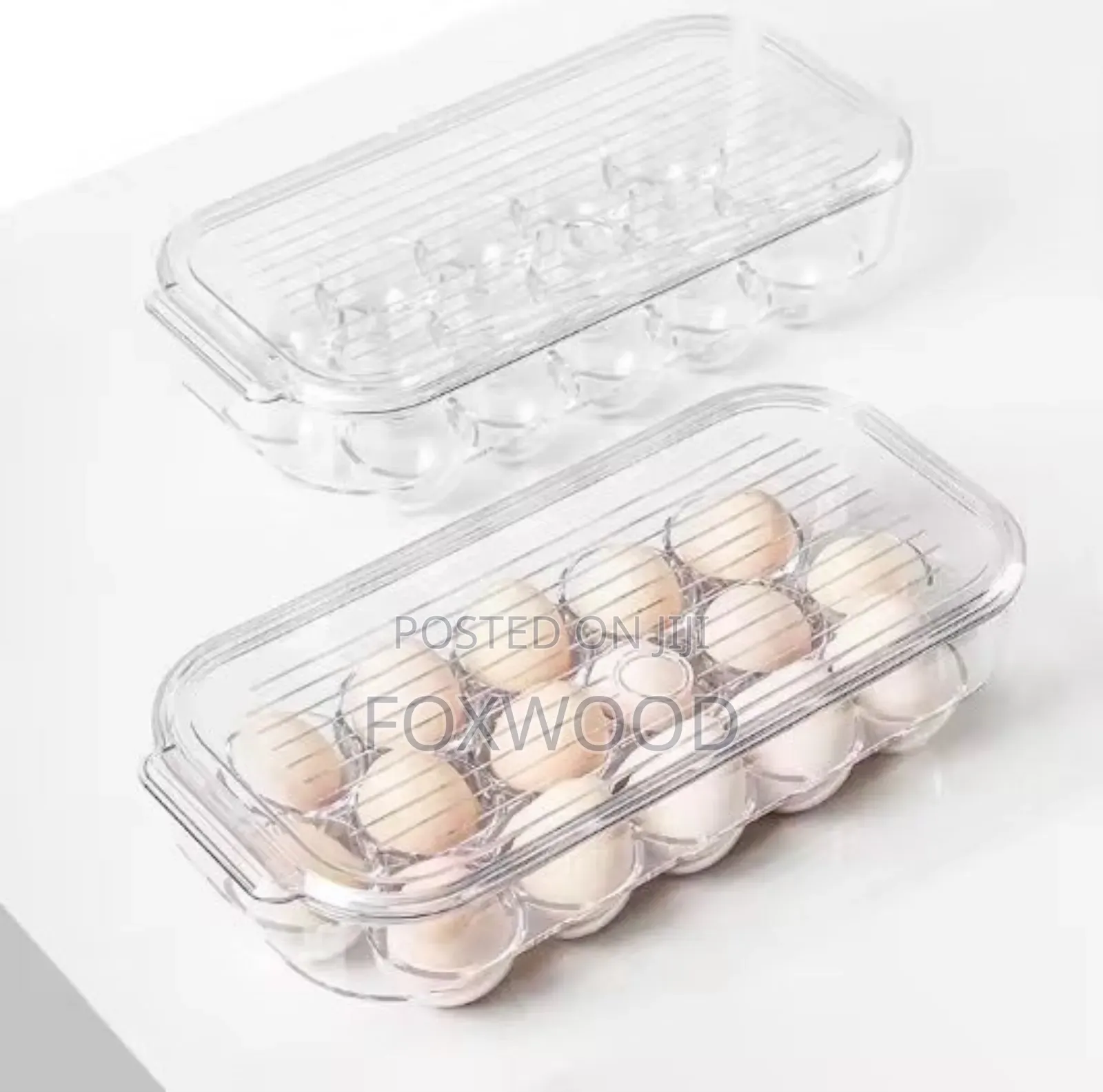 16 Grid Egg Holder With Handle Lid*