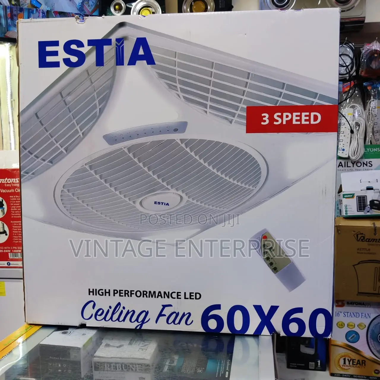Estia Recessed Ceiling Louver Fan 60x60cm