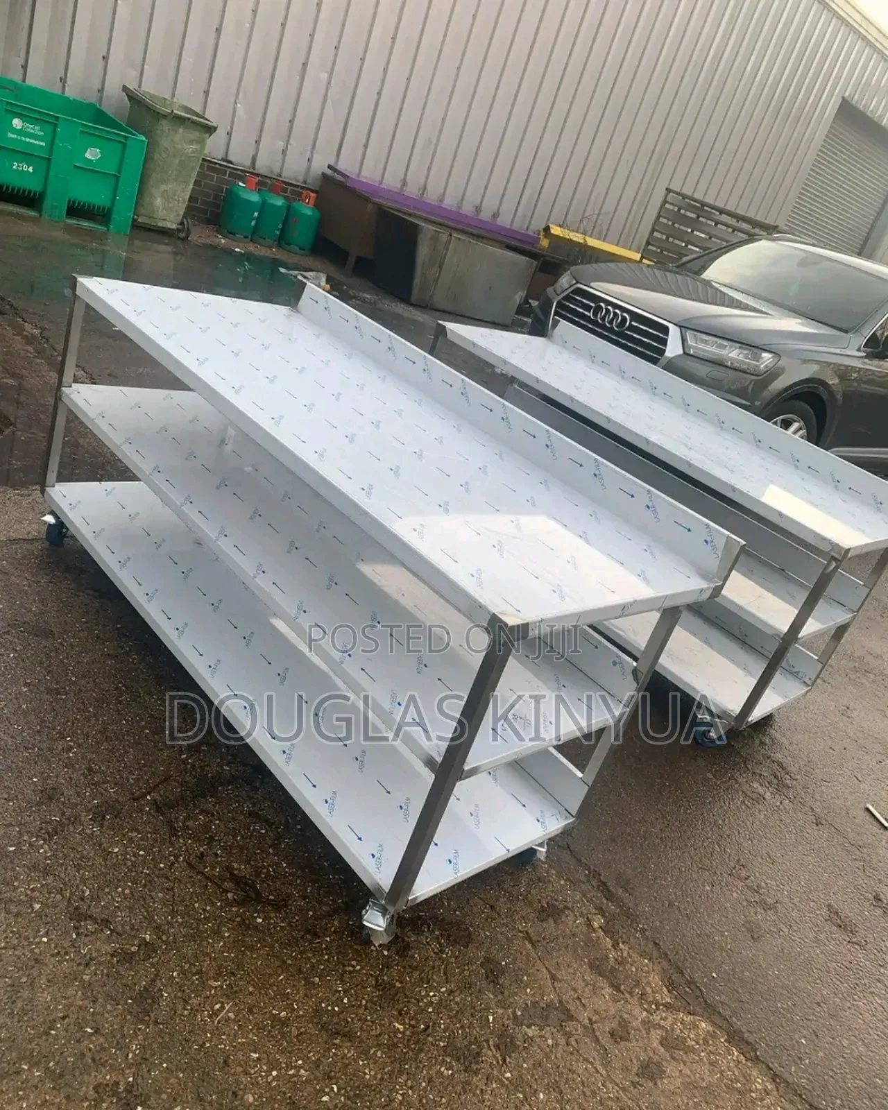 Triple Tiers Stainless Steel Working Table.