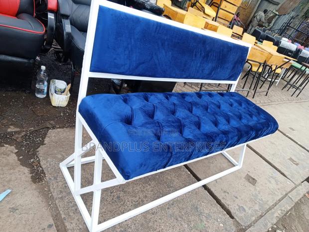 5ft Blue Waiting Bench - thumbnail 2