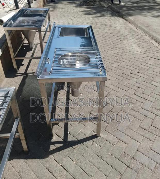 Hospital Stainless Steel Surgical Sluice Sink. - main view