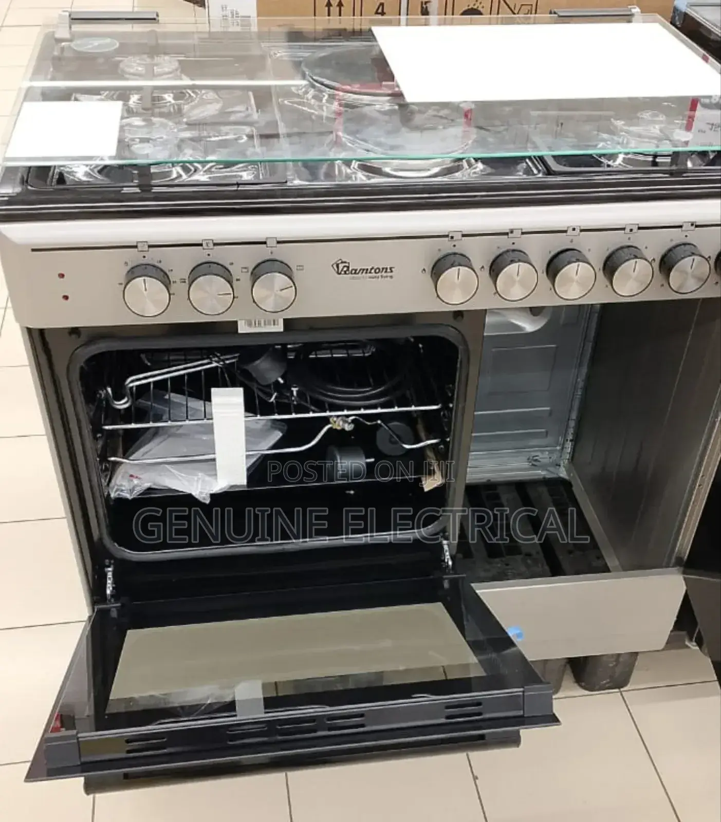 Ramtons 4g, +2e.Hotplate - 60*90 Gas Cooker/ Gas Compartment
