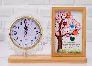 Photo Frame With a Side Clock