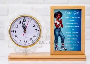 Photo Frame With a Side Clock