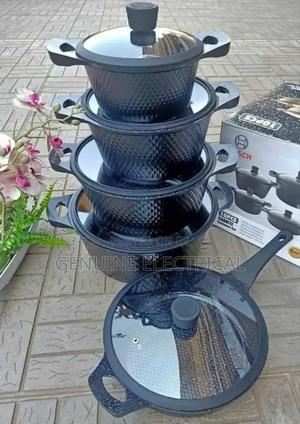 Bosch 11pcs Black Granite Cookware -Silicone Lid Cover - main view