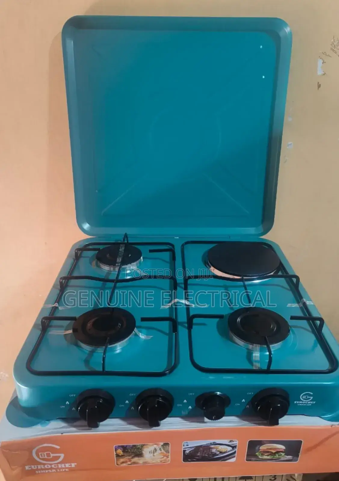 Stainless Steel - Eurochef Table-Top 3 + 1 Burners Cooker
