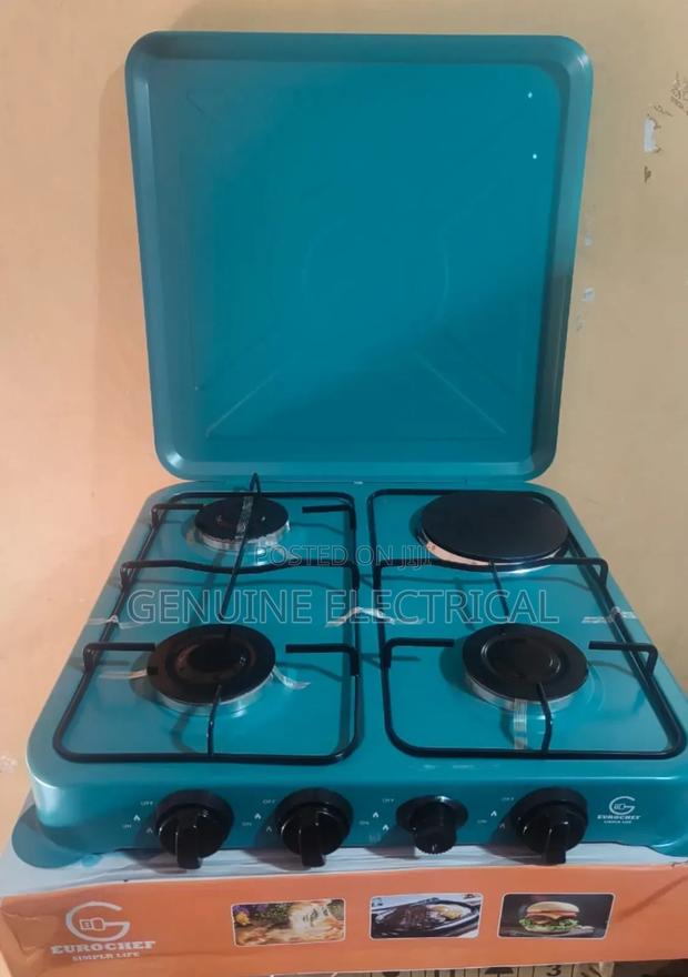 Stainless Steel - Eurochef Table-Top 3 + 1 Burners Cooker