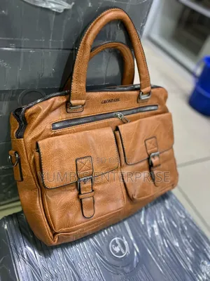 Light Brown Color Leather __Laptop Bags at Kes 1799