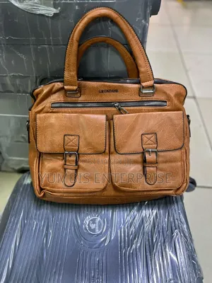 Light Brown Color Leather __Laptop Bags at Kes 1799