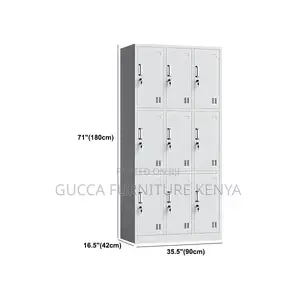 Cabinets: Steel Secure Storage Cabinet for 9 Person
