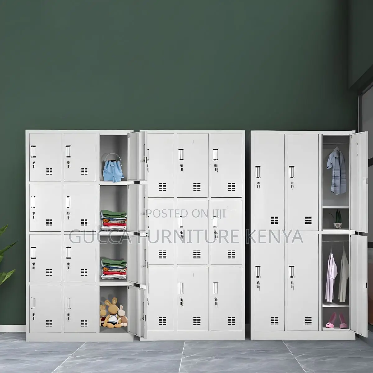 Cabinets: Steel Secure Storage Cabinet for 9 Person
