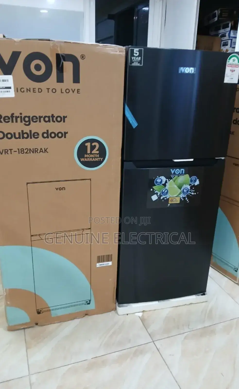 Von VRT-182nrak 181l Dual Compartment Fridge