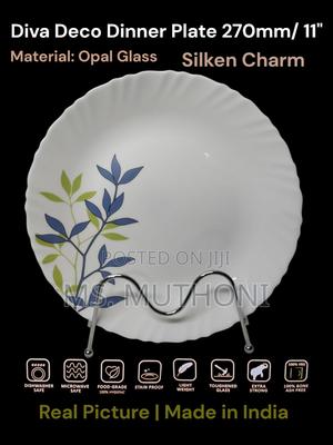 6 Pc Beautiful 11” Opal Dinner Plates - thumbnail 2