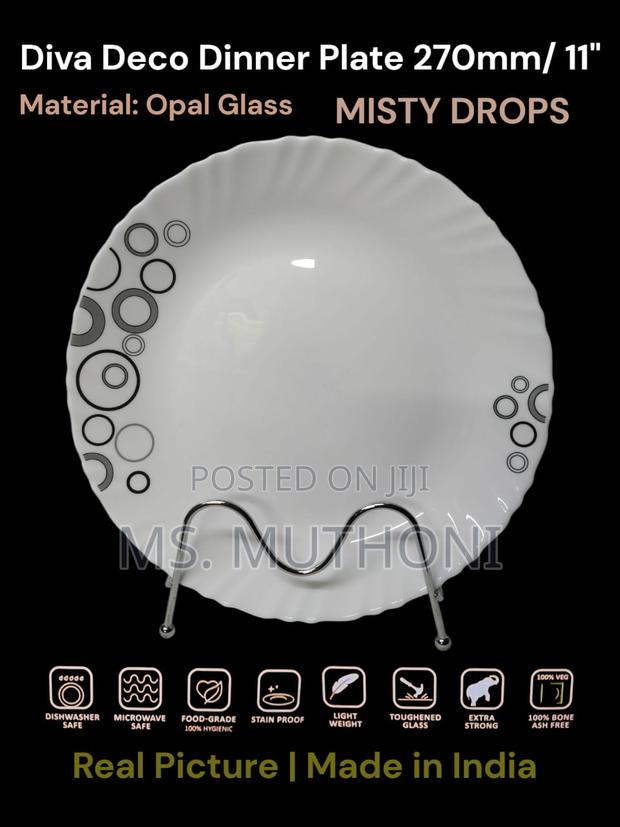 6 Pc Beautiful 11” Opal Dinner Plates - thumbnail 11