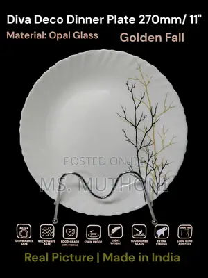 6 Pc Beautiful 11” Opal Dinner Plates