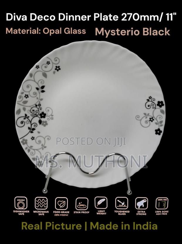 6 Pc Beautiful 11” Opal Dinner Plates - thumbnail 8