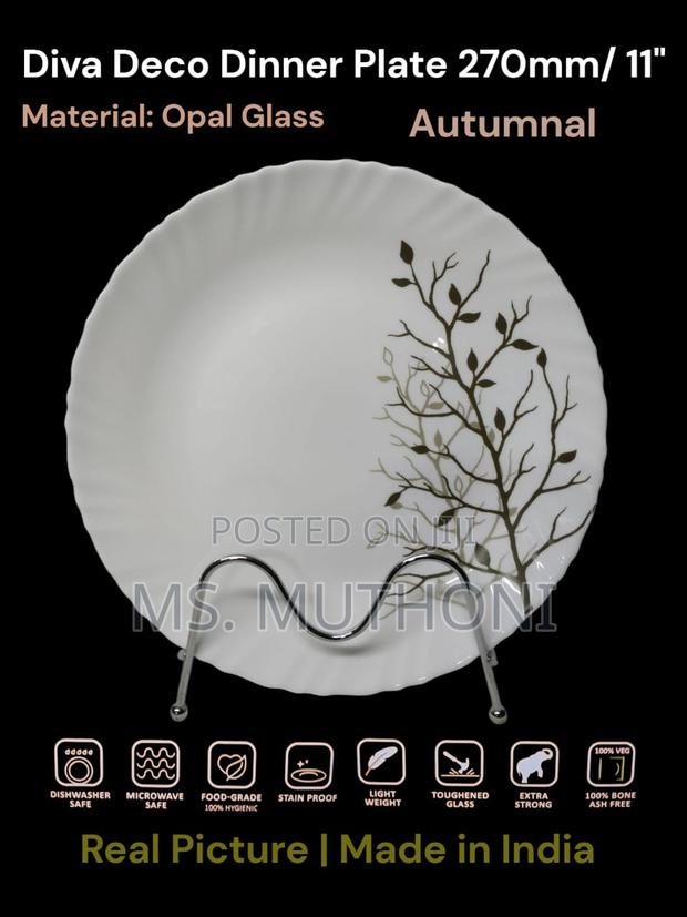 6 Pc Beautiful 11” Opal Dinner Plates - thumbnail 9