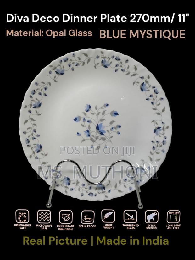 6 Pc Beautiful 11” Opal Dinner Plates - thumbnail 7