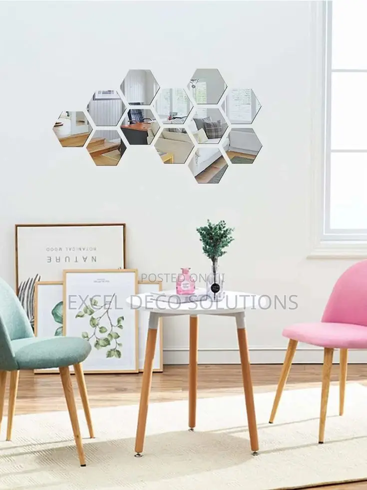 Light Up Your Space With Modern Reflections-Hexagon Mirrors