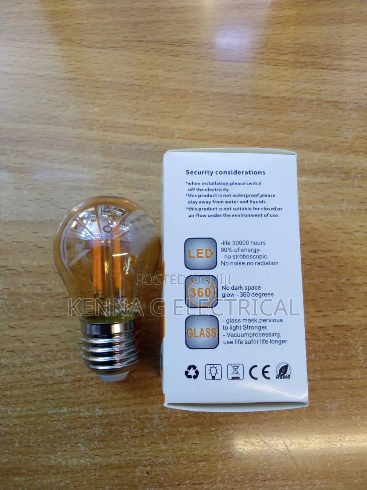 E27 Led Vintage Filament Light Bulb for Home Indoorlighting