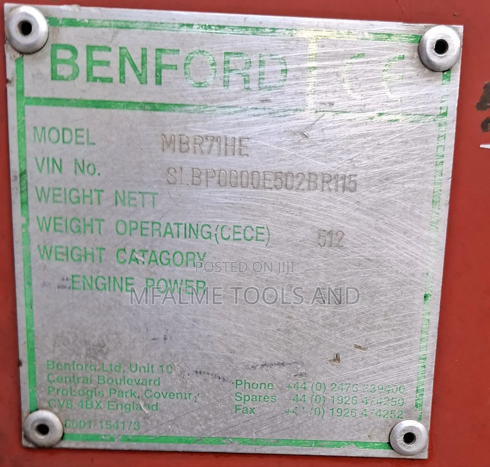 Roller - 1.5 Tones 2015 Terex Diesel Single Drum Hartz Engine - Ex-Uk