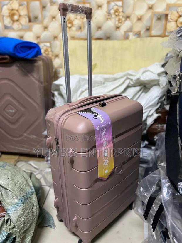 Pink 1 Piece Medium ____Rubber____suitcase at 4000 Kes - thumbnail 2