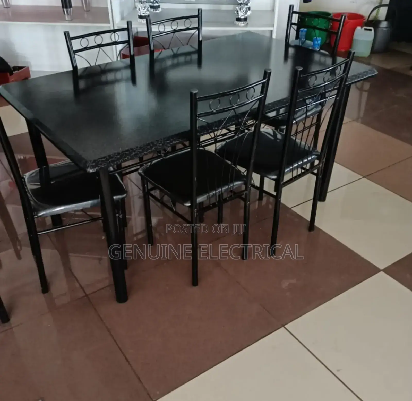 Executive Black 6seats Dinning Table Ec/6s