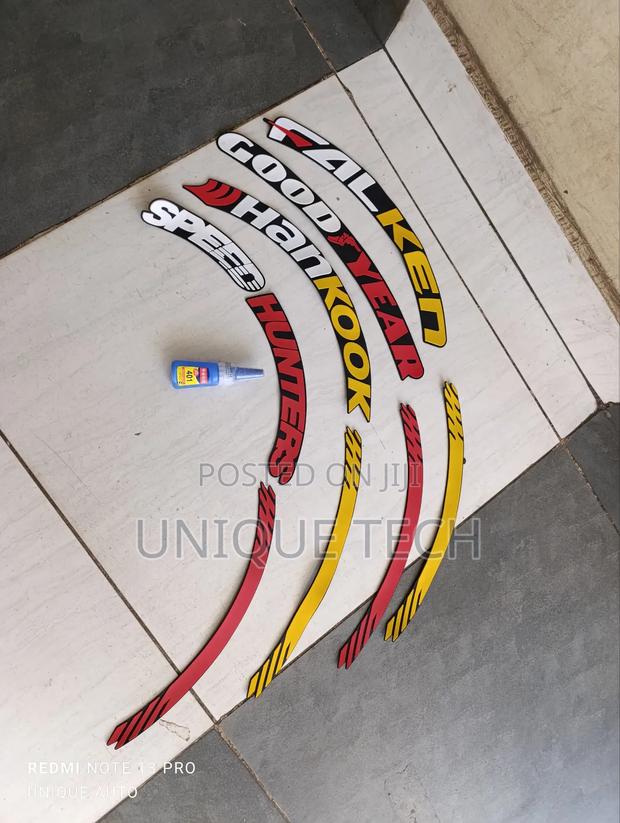 8pc Hankook,Speed Hunters, Good Year F1 Letter Tire Stickers