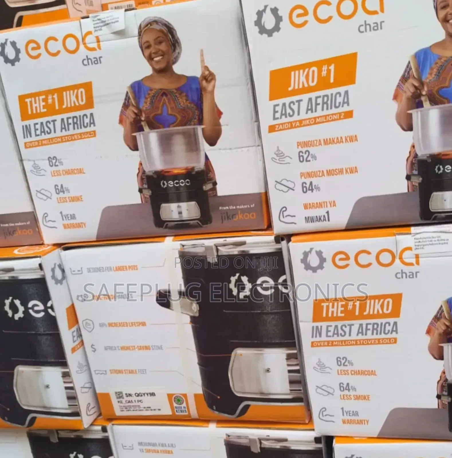 Ecoa Char Medium Jiko#1 Less Charcoal Stove