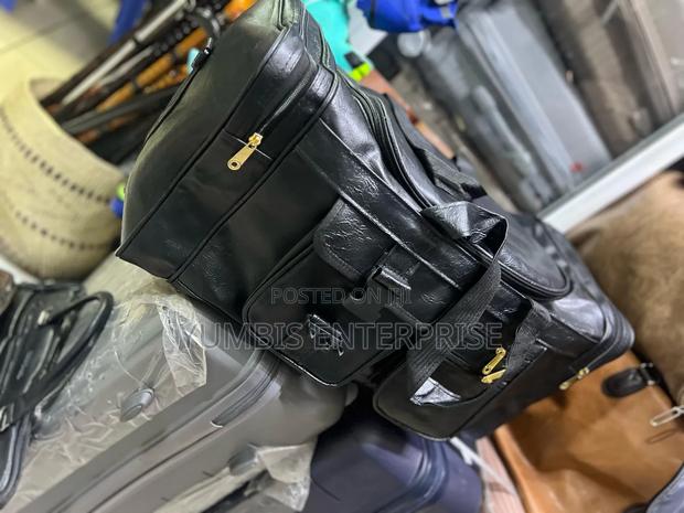 Black Pu Leather _Multi Pockets Duffle _Bags at 1600 - thumbnail 2