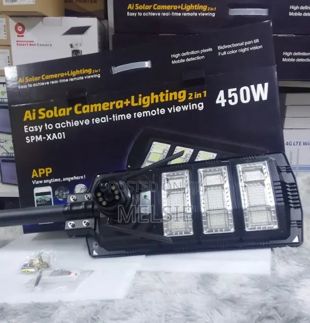 4g Smart Camera + Solar Streetlights 450w
