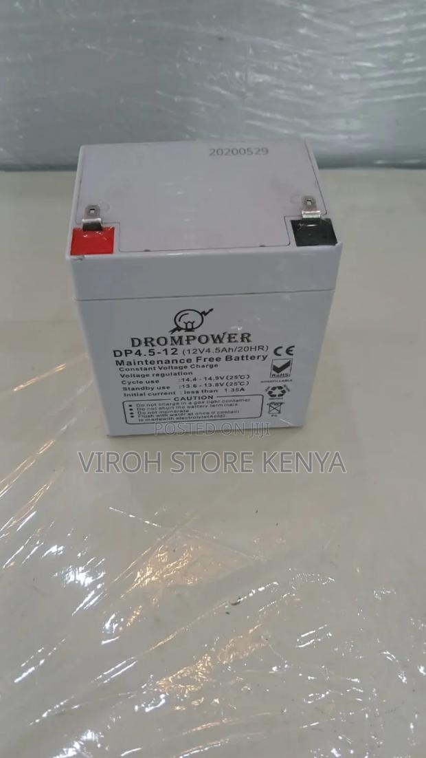 Drompower 12v 4.5ah Battery 20hrs Rechargeable Battery