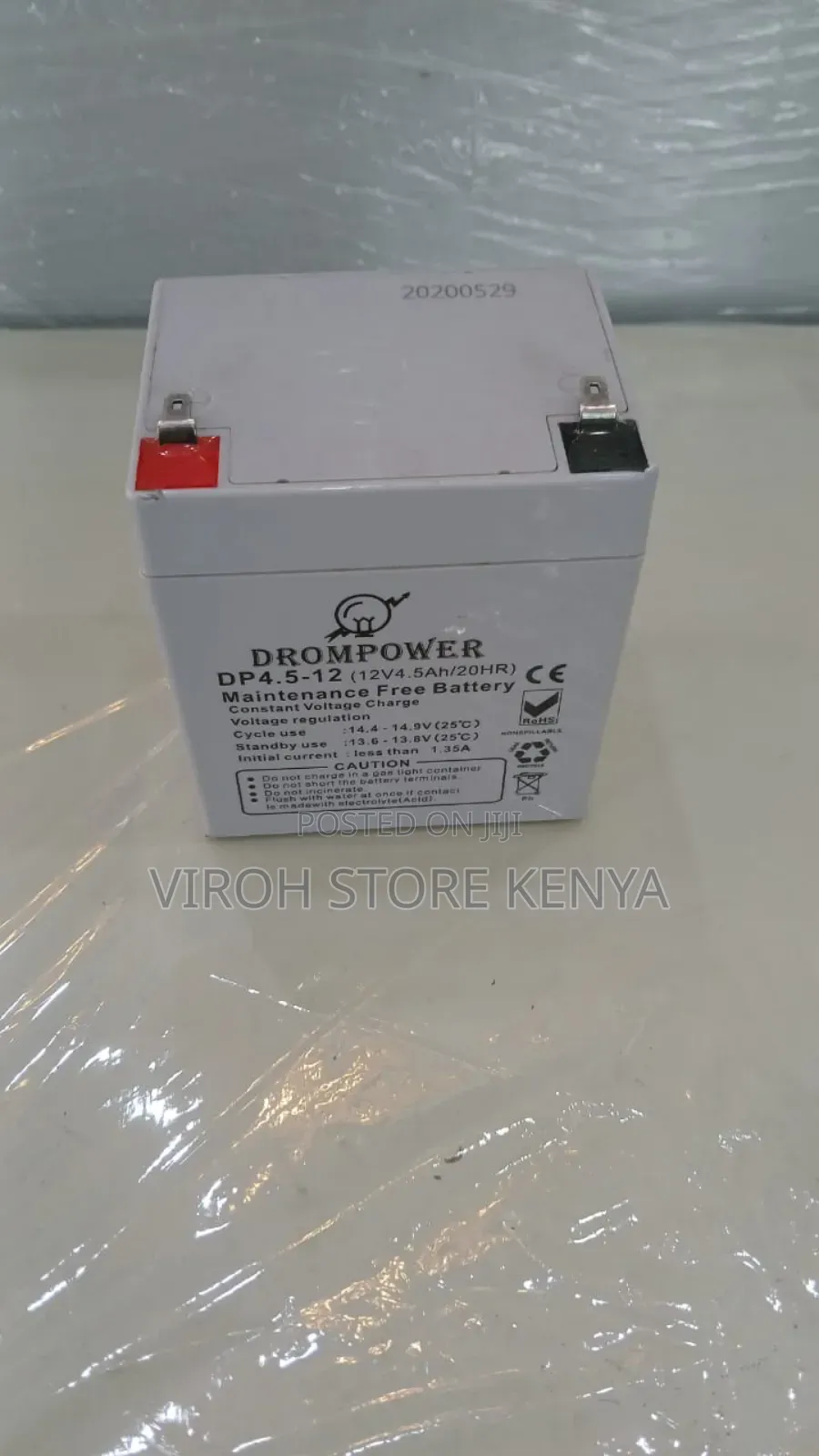 Drompower 12v 4.5ah Battery 20hrs Rechargeable Battery