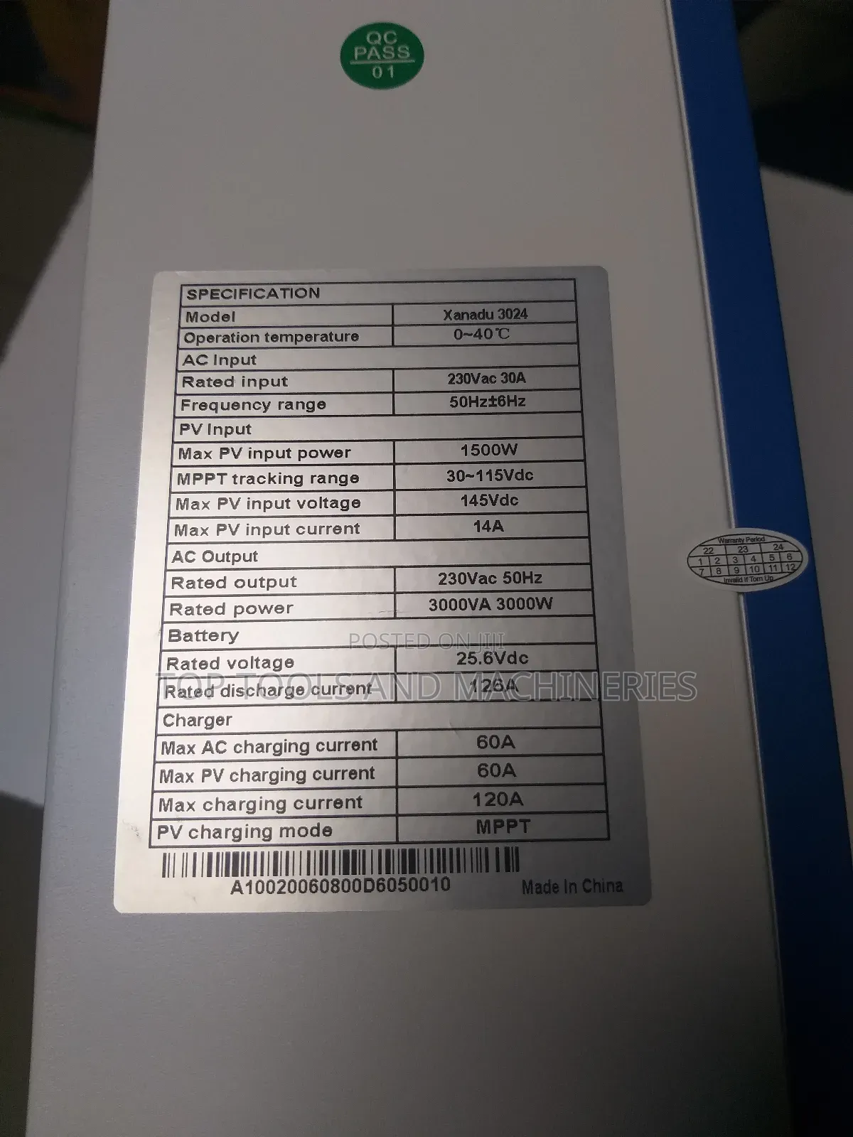 Talegent 3kva 24v M.P.P.T Based Hybrid Solar Inverter
