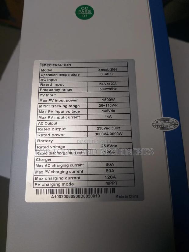 Talegent 3kva 24v M.P.P.T Based Hybrid Solar Inverter - thumbnail 3