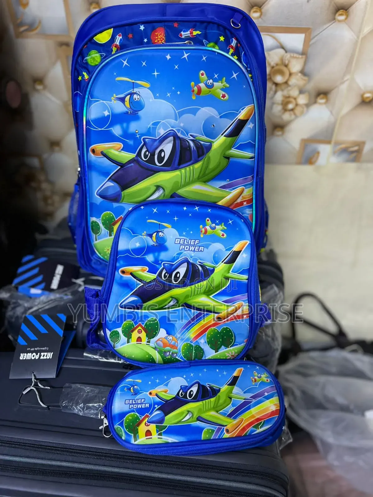 3 in 1 Cartoon (School --Bags, Lunch Bag Pencil Poach