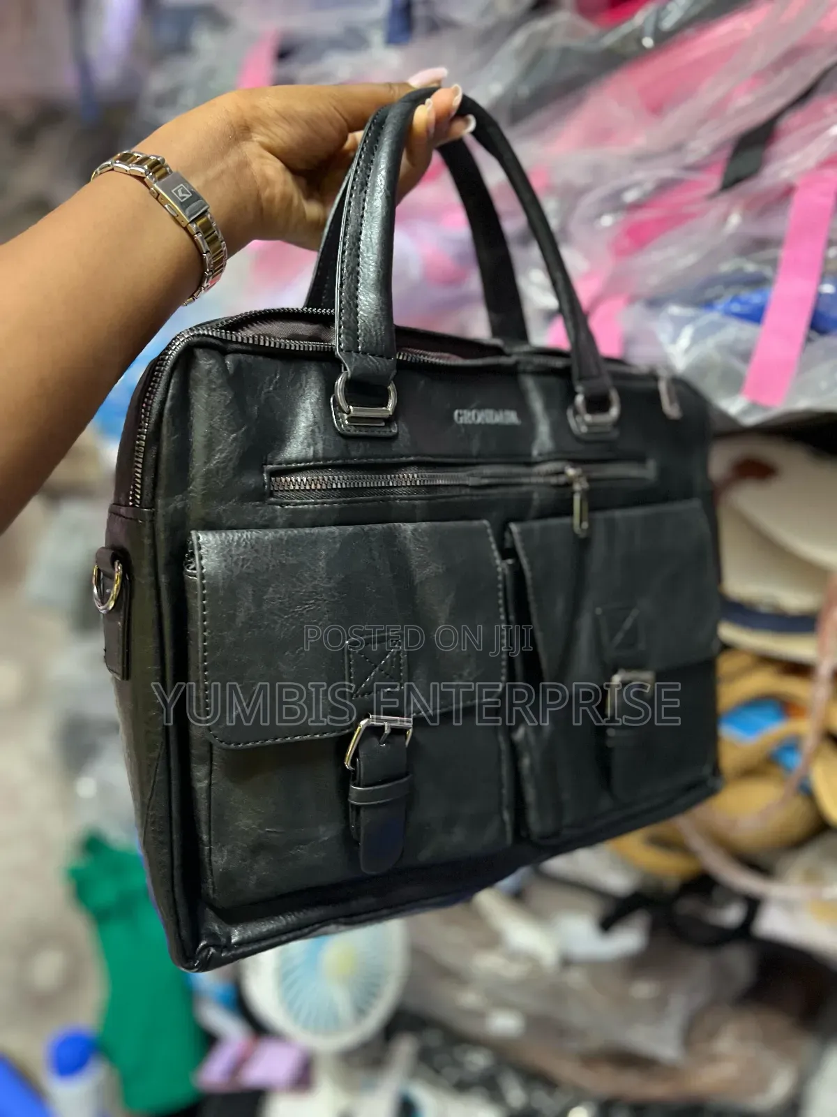 Black __Leather ___Laptop+Files_documents (Bags) at 1800 Only