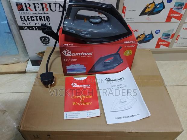 Ramtons Dry Iron Box Rm 692 With 1yr Warranty - thumbnail 4