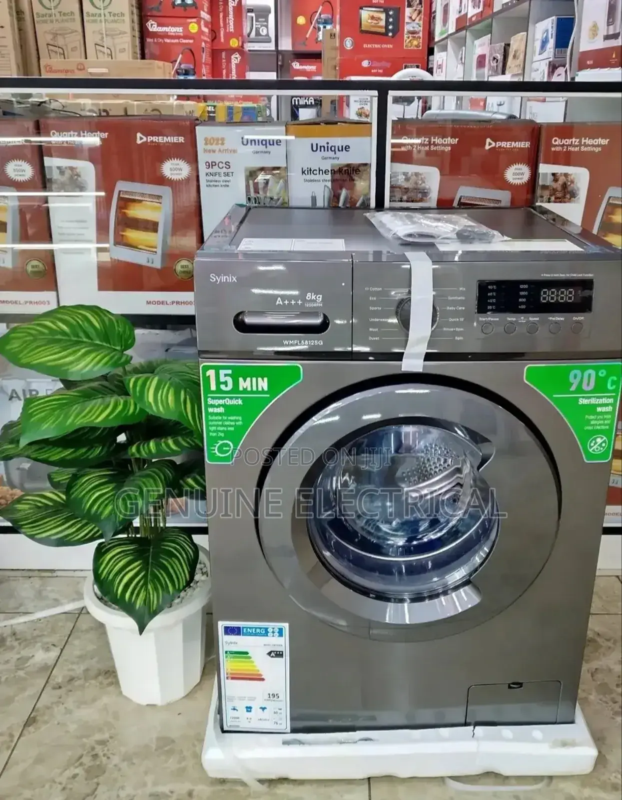 Synix 8kg Wash Machine Front Load Wash and Spin