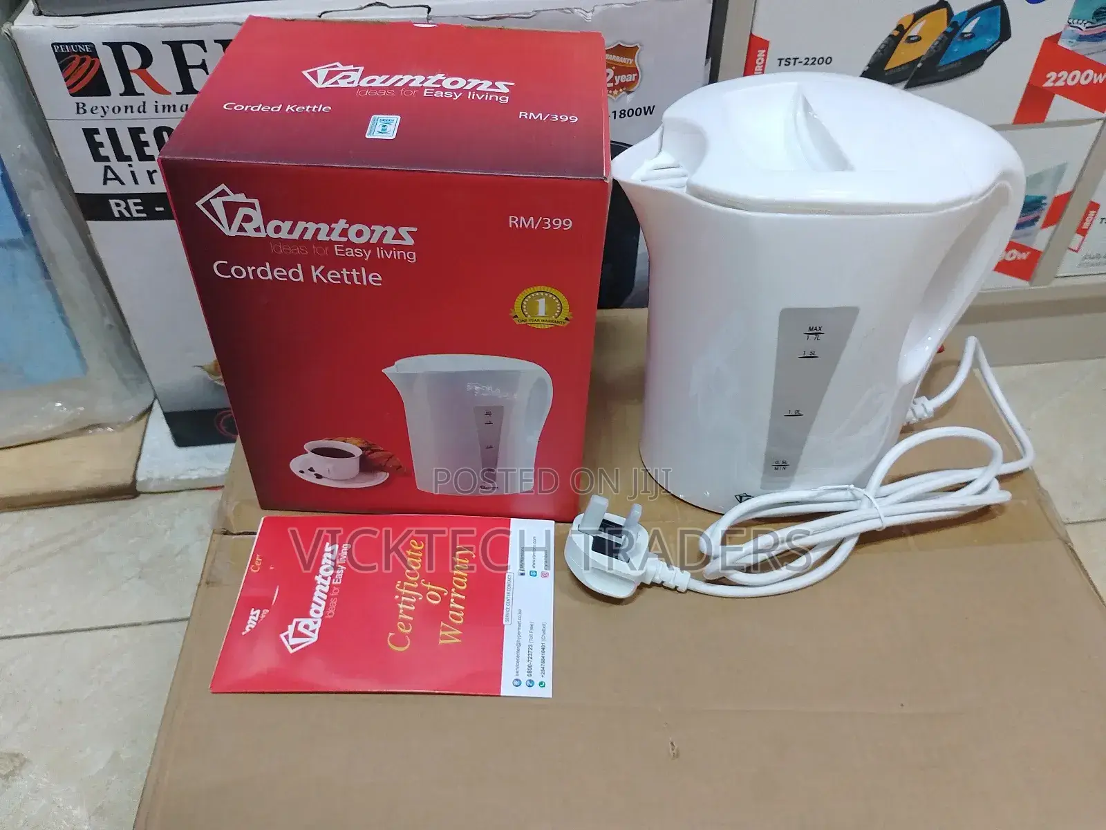 Electric Kettle! Ramtons 1.7l Corded Kettle Rm399