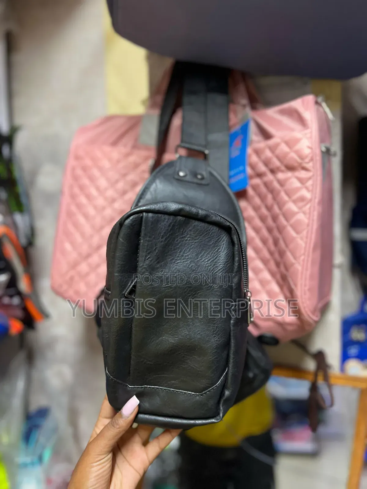Black _Leather -/Chest/Shoulder/Funny Pack KSH 1000