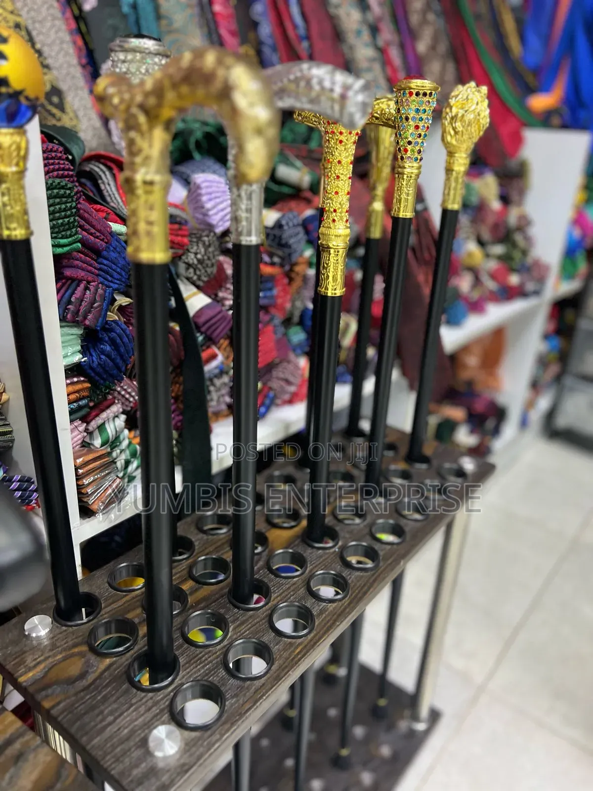 Gold /Silver Handles Metallic Walking Sticks With Sword 5500